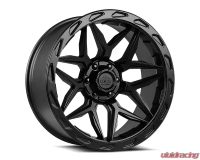 Lock Off-Road Matrix Wheel 22x10 8x180 -18mm Matte Black w/ Matte Black Ring - MATRIX-221088MB