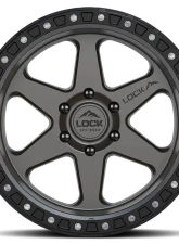 Lock Off-Road Olympus Wheel 18x9 6x139.7 +1mm Matte Grey w/ Matte Black Ring                                     - OLYMPUS-8969MGMBR1 - Image 2