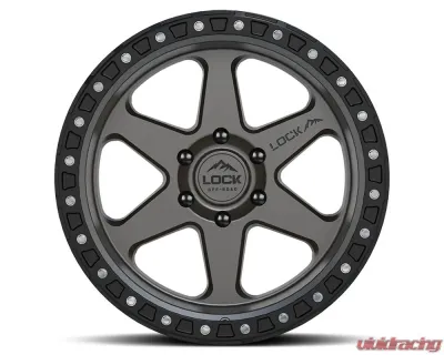 Lock Off-Road Olympus Wheel 18x9 6x139.7 +1mm Matte Grey w/ Matte Black Ring - OLYMPUS-8969MGMBR1