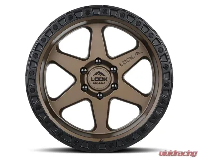 Lock Off-Road Olympus Wheel 18x9 6x139.7 1mm Matte Desert Bronze w/ Matte Black Ring - OLYMPUS-8969MRMBR1