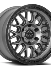 Lock Off-Road Onyx Wheel 17x9 5x127 | 5x5 1mm Matte Grey w/ Matte Black Ring                                     - ONYX-7957MGMBR - Image 3