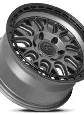 Lock Off-Road Onyx Wheel 17x9 5x127 | 5x5 -12mm Matte Grey w/ Matte Black Ring                                     - ONYX-7957MGMBR12N - Image 3