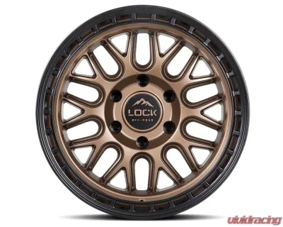 Lock Off-Road Onyx Wheel 17x9 5x127 | 5x5 1mm Matte Bronze w/ Matte Black Ring - ONYX-7957MRMBR
