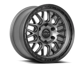 Lock Off-Road Onyx Wheel 17x9 6x139.7 1mm Matte Grey w/ Matte Black Ring