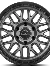 Lock Off-Road Onyx Wheel 17x9 6X139.7 -12mm Matte Grey w/ Matte Black Ring                                     - ONYX-7969MGMBR12N - Image 2