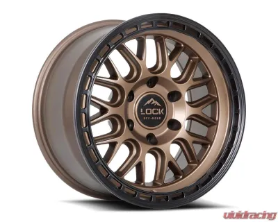Lock Off-Road Onyx Wheel 17x9 6x139.7 -12mm Matte Bronze w/ Matte Black Ring - ONYX-7969MRMBR12N