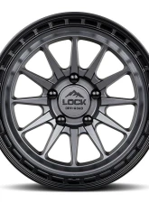 BAJA 7860MG Lock Off-Road Wheels 17x9 Inch Aluminum Black for Jeep Wrangler 2007-2018                                     - BAJA-7860MG - Image 2