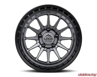 BAJA 7860MG Lock Off-Road Wheels 17x9 Inch Aluminum Black for Jeep Wrangler 2007-2018 - BAJA-7860MG