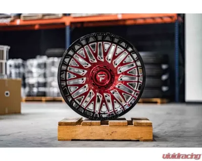 Fittipladi Alpha Series FA07 Wheel 22x12 6x135/6x5.50 -44 Gloss Black Machine Face Red Tint - FA07-221263539N44MBRM