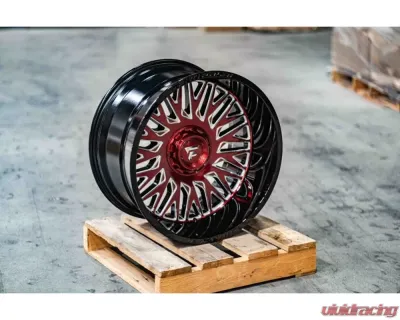 Fittipladi Alpha Series FA07 Wheel 26x12 6x135/6x5.50 -44 Gloss Black Machine Face Red Tint - FA07-261263539N44MBRM