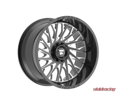 Fittipladi Alpha Series FA08 Wheel 22x12 5x5/5x127 | 5x5 -44 Black Milled - FA08-221252739N44BM