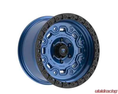 Fittipladi Terra Series FT100 Wheel 17x9 5x127 | 5x5 -12mm Gloss Blue w/ Black Ring - FT100-17905127N12BLB
