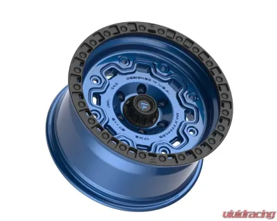 Fittipladi Terra Series FT100 Wheel 17x9 5x127 | 5x5 -12mm Gloss Blue w/ Black Ring - FT100-17905127N12BLB