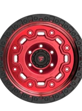 Fittipladi Terra Series FT100 Wheel 17x9 5x127 | 5x5 -12mm Machined Red Tint w/ Black Ring                                     - FT100-17905127N12RTB - Image 3