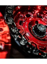 Fittipladi Terra Series FT100 Wheel 17x9 5x127 | 5x5 -12mm Machined Red Tint w/ Black Ring                                     - FT100-17905127N12RTB - Image 4