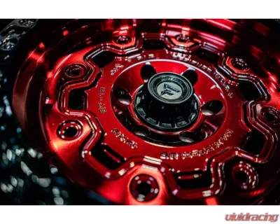 Fittipladi Terra Series FT100 Wheel 17x9 5x127 | 5x5 -12mm Machined Red Tint w/ Black Ring - FT100-17905127N12RTB