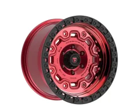 Fittipladi Terra Series FT100 Wheel 17x9 6x135 -12 Machined Red Tint w/ Black Ring