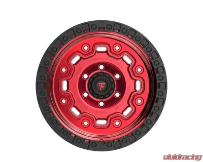 Fittipladi Terra Series FT100 Wheel 17x9 6x135 -12 Machined Red Tint w/ Black Ring - FT100-17906135N12RTB