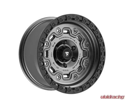 Fittipladi Terra Series FT100 Wheel 17x9 6x5.5 -12 Satin Anthracite w/ Black Ring - FT100-17906139N12AB