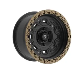 Fittipladi Terra Series FT100 Wheel 17x9 6x5.5 -12 Satin Black w/ Bronze Ring