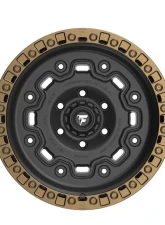 Fittipladi Terra Series FT100 Wheel 17x9 6x5.5 -12 Satin Black w/ Bronze Ring                                     - FT100-17906139N12BZ - Image 3