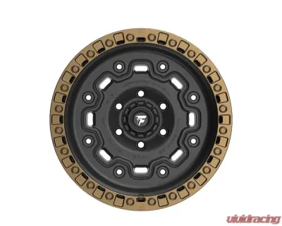 Fittipladi Terra Series FT100 Wheel 17x9 6x5.5 -12 Satin Black w/ Bronze Ring - FT100-17906139N12BZ