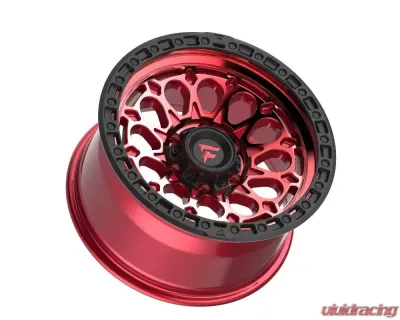 Fittipladi Terra Series FT101 Wheel 17x9 5x127 | 5x5 -12mm Machined Red Tint w/ Black Ring - FT101-17905127N12RTB