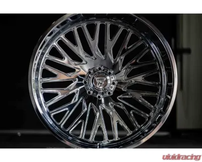 Fittipladi Truck Forged FTF500 Wheel 24x14 8x170 -76 Left Directional Polished - FTF500-24148170N76P-L