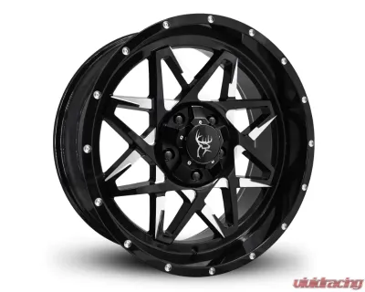 Buck Commander Wheels Caliber Wheel 20x9 5x127|5x139.7 0mm Gloss Black Milled Face - CA42090560ML3
