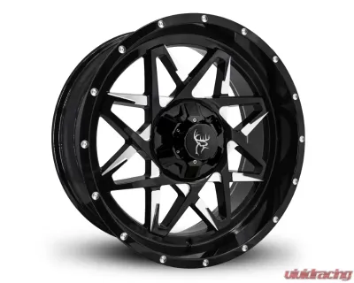 Buck Commander Wheels Caliber Wheel 20x9 6x120|6x139.7 -10mm Gloss Black Milled Face - CA4209088-10ML3