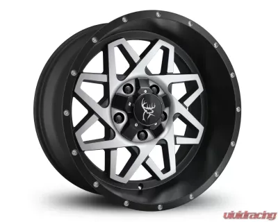 Buck Commander Wheels Gridlock Wheel 20x10 5x127|5x139.7 -25mm Satin Black Machined Face - GL4201056-25SBM