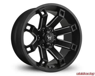 Buck Commander Wheels Hollow Point Wheel 20x10 6x135|6x139.7 -35mm Satin Black Milled Spokes - HP4201066-35SB-M