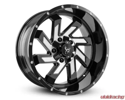 Buck Commander Wheels SAW Wheel 20x10 5x127|5x139.7 -25mm Gloss Black Milled Face - SA4201056-25MF