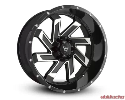 Buck Commander Wheels SAW Wheel 22x10 6x135|6x139.7 -10mm Gloss Black Milled Face - SA4221066-10SBM