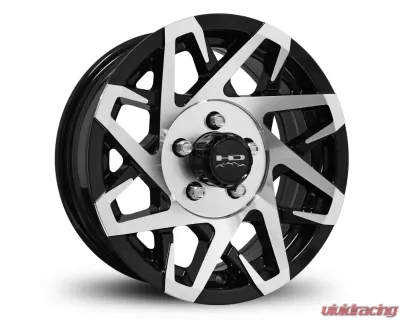 HD Trailer Wheels Canyon Wheel 15x6 5x114.3 0mm Gloss Black Machined Face - CY1560650BK