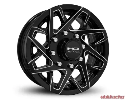 HD Trailer Wheels Canyon Wheel 16x6 8x165 0mm Gloss Black Milled Edge - CY1660820GB-M
