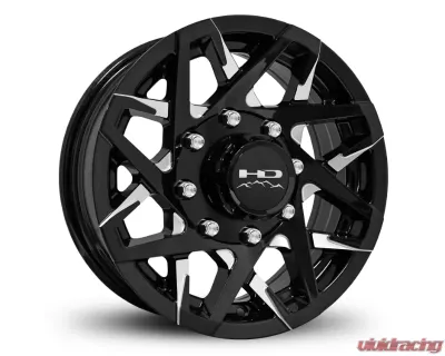 HD Trailer Wheels Canyon Wheel 16x6 8x165 0mm Gloss Black Milled Face - CY1660820ML3