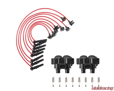 Aceon Set of 2 Ignition Coil with Spark Plug & Performance Wire Set Ford | Lincoln | Mazda | Mercury 1991-2001 - 7805-1121-B1