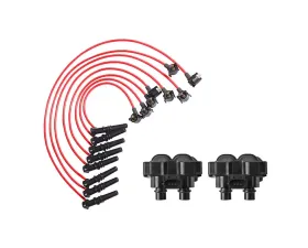 Aceon Set of 2 Ignition Coil with Performance Wire Set Ford | Lincoln | Mazda | Mercury 1991-2001