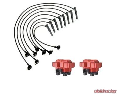 Aceon Set of 2 Red Aceon Sport Ignition Coil with Wire Set Ford | Lincoln | Mazda | Mercury 1991-2001 - 7805-1121J-B5