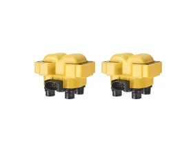 Aceon Set of 2 Yellow Heavy Duty Ignition Coil Ford | Lincoln | Mazda | Mercury 1989-2003
