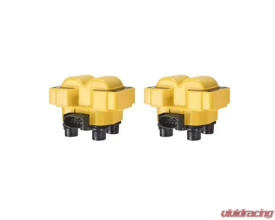 Aceon Set of 2 Yellow Heavy Duty Ignition Coil Ford | Lincoln | Mazda | Mercury 1989-2003 - 7805-1121K-02