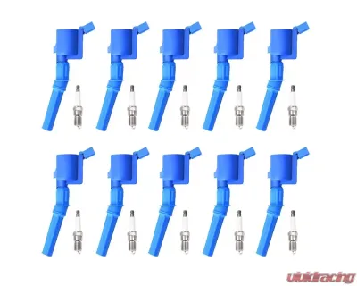 Aceon Set of 10 Blue Performance Plus Ignition Coil with Spark Plug Ford | Lincoln | Mercury 1998-2013 - 7805-1151H-B7