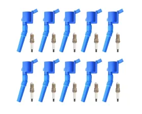 Aceon Set of 10 Blue Performance Plus Ignition Coil with Spark Plug Ford | Lincoln | Mercury 1997-2019