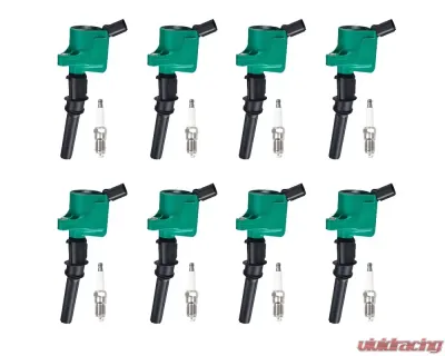 Aceon Set of 8 Green Performance Ignition Coil with Spark Plug Ford | Lincoln | Mercury 1998-2011 - 7805-1151L-B5