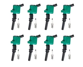 Aceon Set of 8 Green Performance Ignition Coil with Spark Plug Ford | Lincoln | Mercury 1998-2013