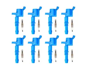 Aceon Set of 8 Blue Ignition Coil with Spark Plug Ford | Lincoln 2004-2008