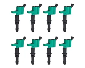 Aceon Set of 8 Green Ignition Coil Avanti | Ford | Lincoln | Mercury | Panoz | Qvale 1997-2014