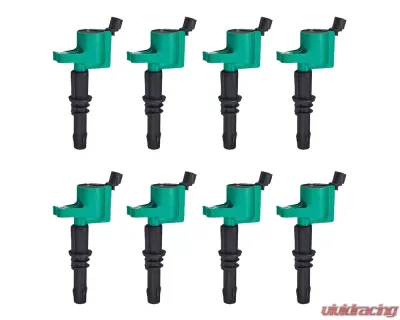 Aceon Set of 8 Green Ignition Coil Avanti | Ford | Lincoln | Mercury | Panoz | Qvale 1997-2014 - 7805-1154L-08