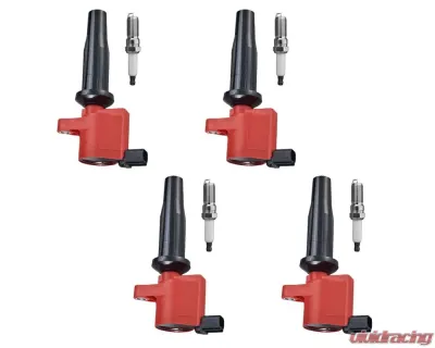 Aceon Set of 4 Red Aceon Sport Ignition Coil with Spark Plug Ford | Lincoln | Mercury 2009-2021 - 7805-1155J-B1